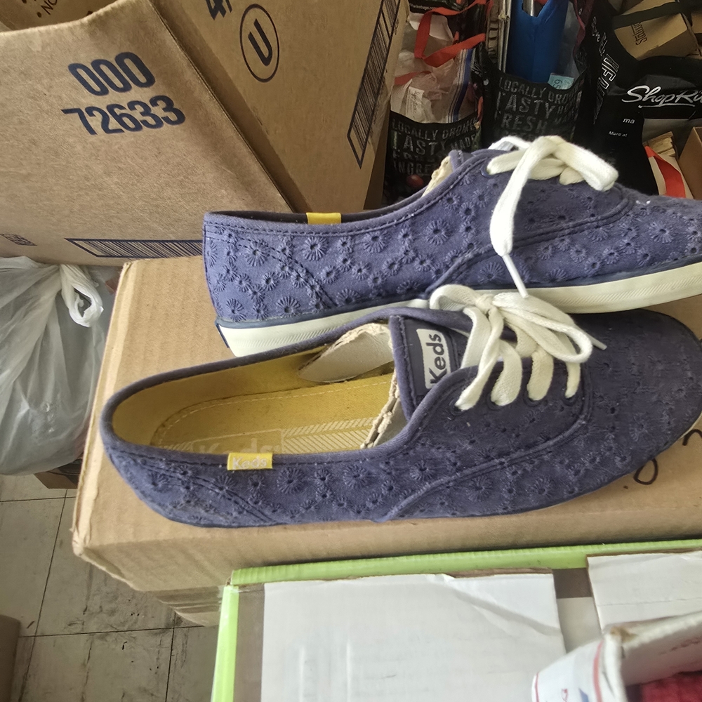Keds Women's Blue Eyelet Sneakers